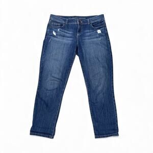 LC Lauren Conrad Distressed Boyfriend Womens Size 10 Blue Denim Jeans
